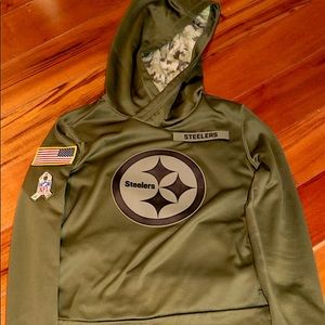Pittsburgh Steelers military hoodie.